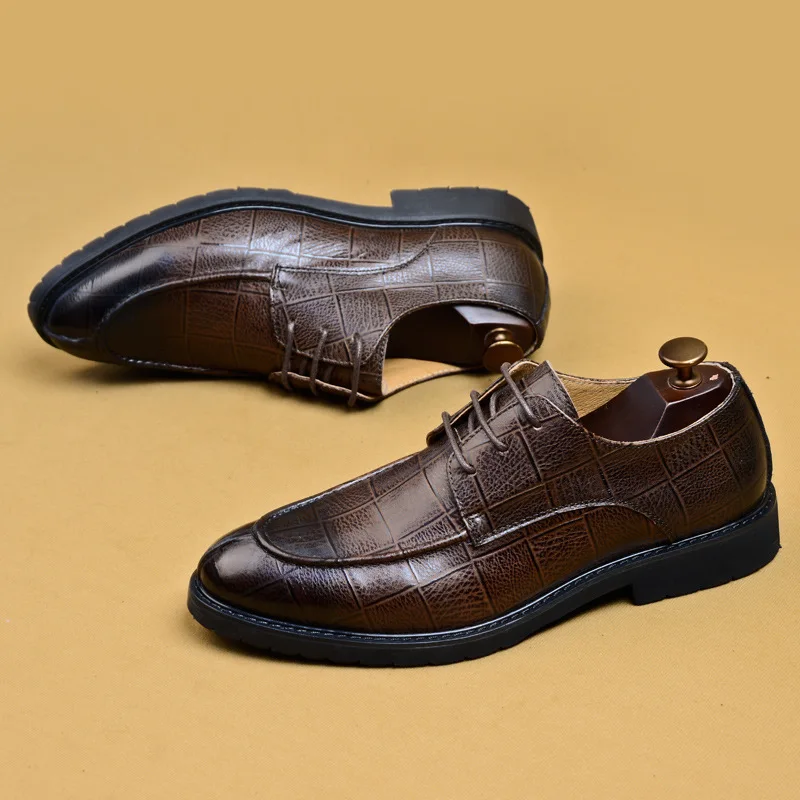 QYFCIOUFU 2019 мужские классические туфли на плоской подошве из натуральной кожи с