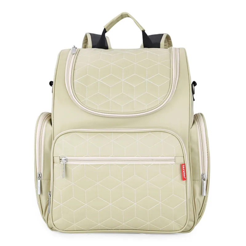 Ivory beige Брендовая сумка для коляски Disaper, 5 цветов, модная сумка для мамы, нейлоновый рюкзак для мамы и ребенка - Цвет: Ivory beige