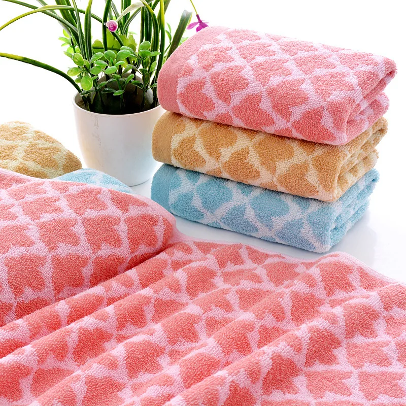 2pcs/set 34*74cm 100 Cotton Hand Towels water wave Maple Leaf Printed