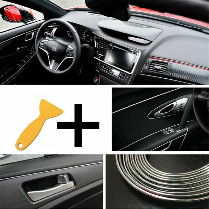 Антивозрастная наклейка 5 м линия формования украшения автомобиля отделка полосы интерьера приборной панели