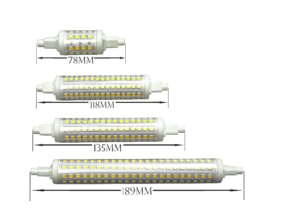 Новый dimmable R7S 78 мм 118 мм 135 мм 189 мм R7S LED 7 Вт-15 Вт 360 градусов LED R7S Lampara Luz J78 J118 J135 J189 SMD2835 110 В 220 В