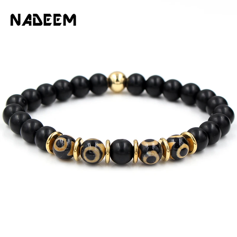 

2019 New Fashion Geometric Beaded Men Bracelets Handmade Natural Stone Bead Charm Bracelets & Bangles For Women Jewelry Gift