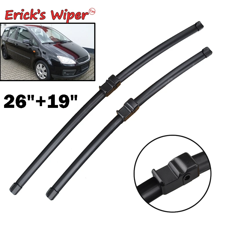 

Erick's Wiper LHD Front Wiper Blades For Ford C-Max MK1 2003 - 2010 Windshield Windscreen Front Window 2004 2005 2006 26"+19"