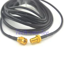2 piece /lot 10ft SMA Cable Female to SMA Male Plug Antenna Extension Coax Connector 3M