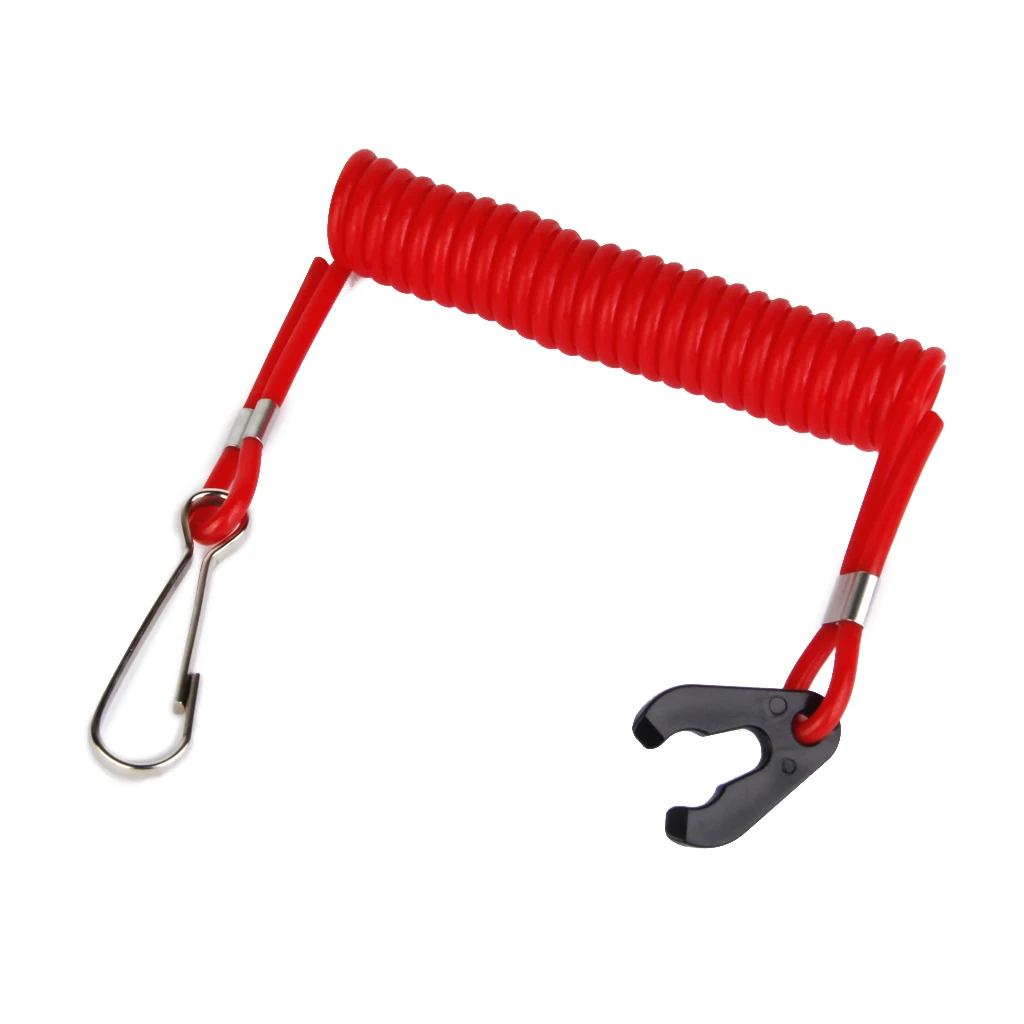 Safety Watercraft Boat Motor Outboard Kill Switch Key Lanyard Rope Clip Engine Ignition Red Water Sports Rowing Boats Tools 
