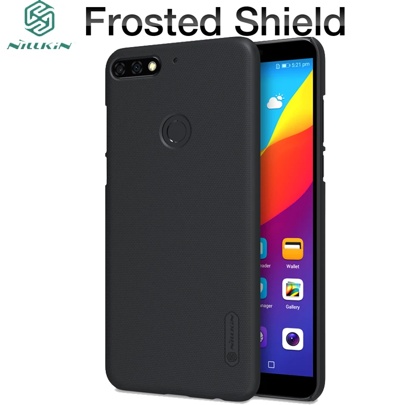 Huawei Honor 7C случае охватывает Nillkin Super Frosted Shield задняя крышка Случаи + Бесплатная