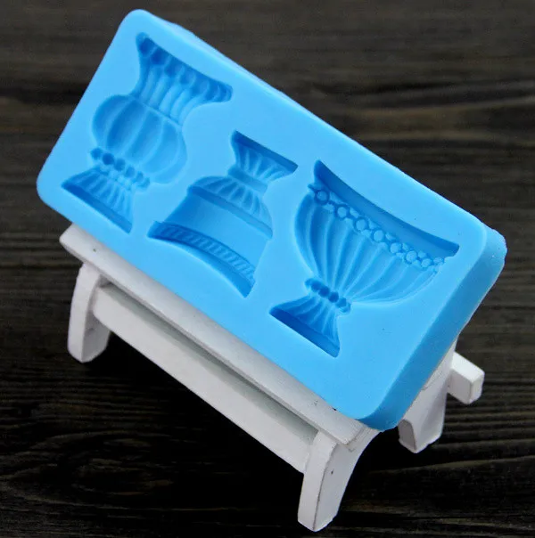 1pc Pots Fondant Cake Decorative Accessories Flower Silicone Resin Molds Cake Tools Pastry Kitchen Baking Accessories FM373