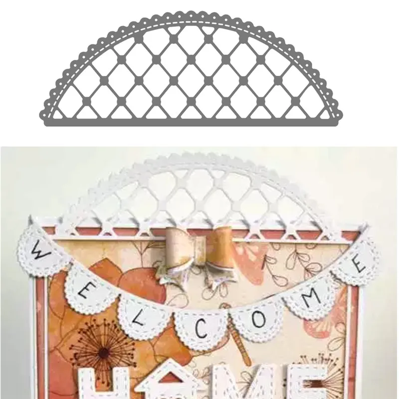 

DiyArts Lattice Doily Dies Metal Cutting Dies for Scrapbooking Card Making Album Embossing Craft Stencil Background Dies