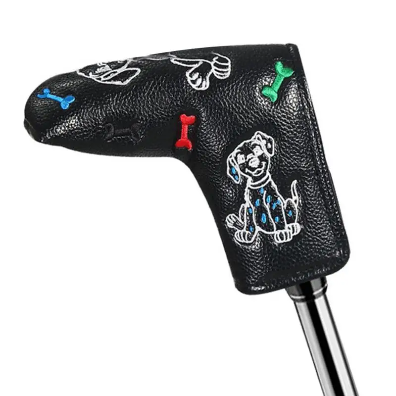 

Golf Putter Cover Leather Magnet Straight Bar Word L-Shaped Head Protector Semi-Circular Cap Thumb Headcover