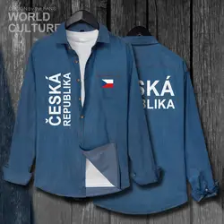 Чехия CZE мужская одежда осень с длинным рукавом Ковбойское повседневное пальто Мода Turn-Down Воротник Джинсовая рубашка Топы Новые