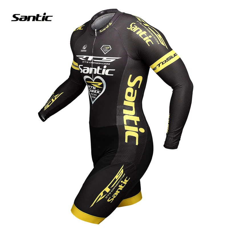Santic Triathlon Cycling Jersey Long Sleeve One piece Cycling Skinsuit