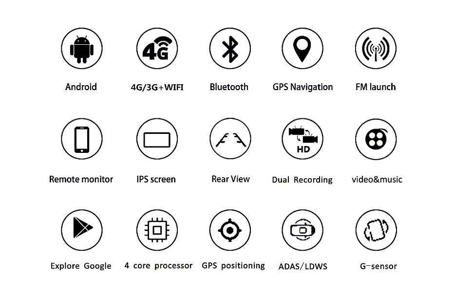 WHEXUNE, новинка, 7,84 '', 4G, Автомобильный видеорегистратор ADAS, Dash Cam, FHD, 1080 P, камера заднего вида, двойной объектив, запись, gps навигация, мониторинг парковки