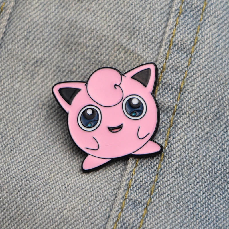 L2454 Dongmanli Jigglypuff булавки эмалированные Броши для женщин Мужская булавка для лацкана мультфильм металлический значок воротник ювелирные изделия подарки 1 шт