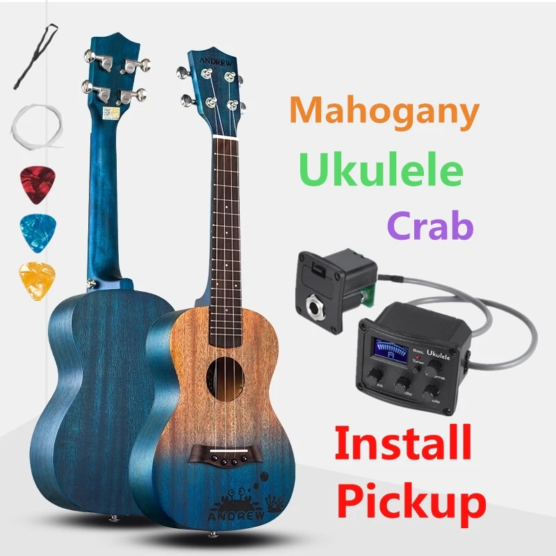 Ukulele 23 дюйма красная мини электрическая акустическая гитара 4 струны Ukelele гитары ra
