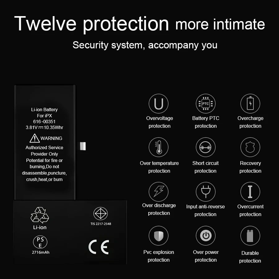 PINZHENG Original Capacity Phone Battery For iPhone X Xs XR Replacement 0 Cycle Battery For iPhone Xs Max Bateria With Tool Kit PINZHENG Original Capacity Phone Battery For iPhone X Xs XR Replacement 0 Cycle Battery For iPhone Xs Max Bateria With Tool Kit