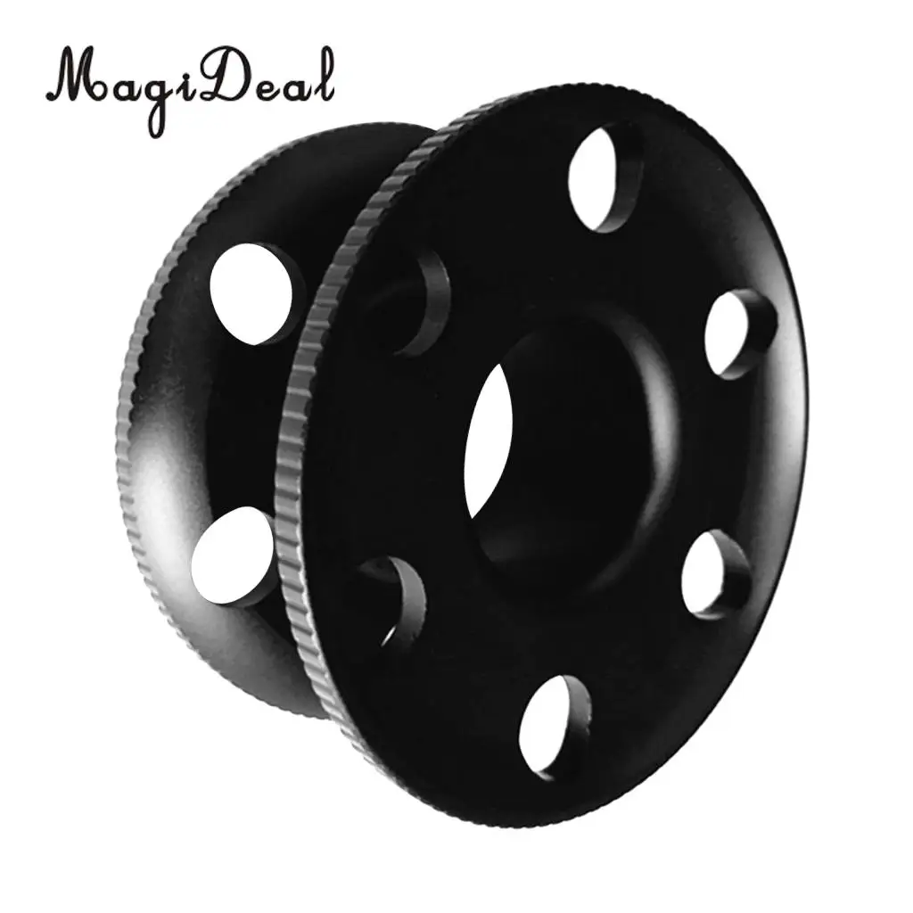 MagiDeal 2 Pieces Aluminum Scuba Diving Finger Spool Dive Reel Empty Guide Line Spool