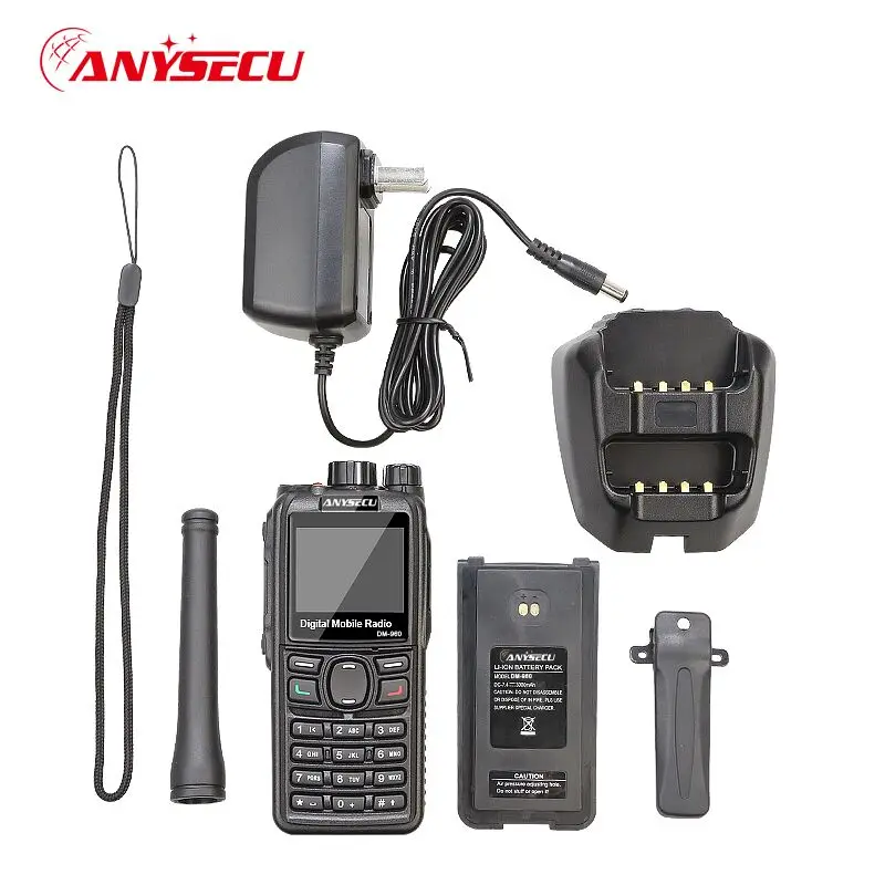 Anysecu рация ПМР DM-960 TDMA радио DM960 VHF UHF с gps двойной слот раз совместим с MOTOTRBO с usb-кабелем