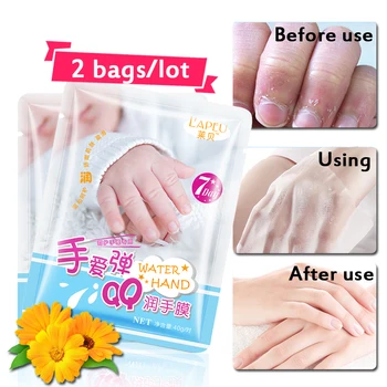 

New Exfoliating Moisturizing Hand Mask Glove Hyaluronic Acid Acne Patch Whitening Calluses Nourishing Hand Cream 2 bags=4Pcs