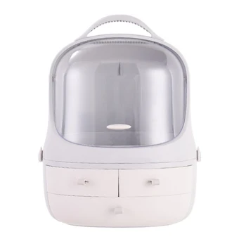 

Simple Style Large Capacity Cosmetics Storage Box Makeup Jewelry Skin Care Storage Organizer with Dust Cover wholesal J11