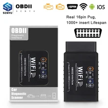 Для Android/IOS ELM 327 V1.5 wifi OBD2 сканер ELM327 V1.5 wifi OBD 2 OBD2 автомобильный диагностический инструмент Wi-Fi ODB2 OBDII считыватель кодов