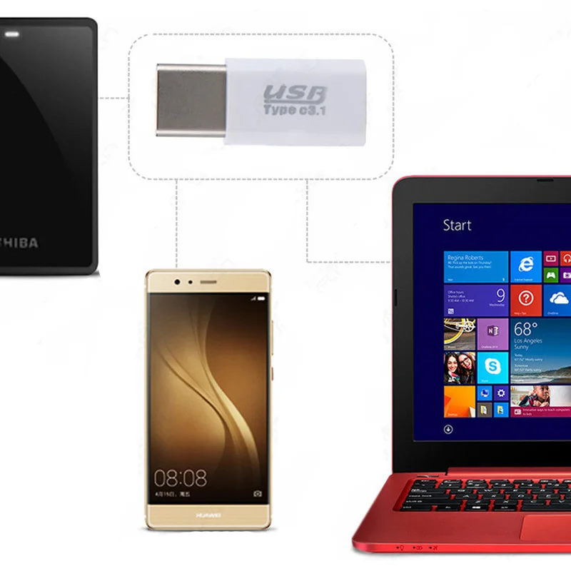 (Пара 2 шт) микро Usb к конвертору типа C адаптер type c для Xiaomi Huawei Meizu Lg htc OnePlus и т. д.