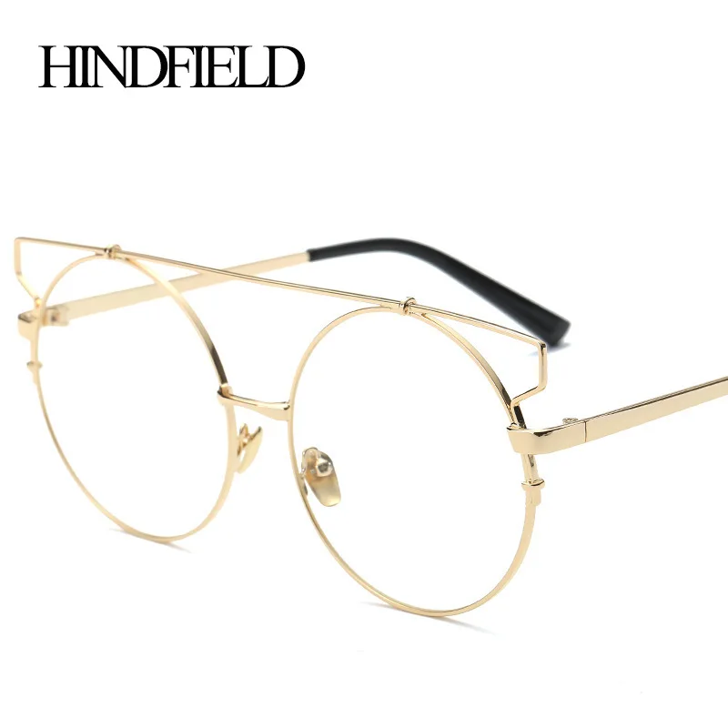 HINDFIELD негабаритных очки рамки для женщин брендовая Дизайнерская обувь прозрачные линзы оптическая оправа для очков высокое качество