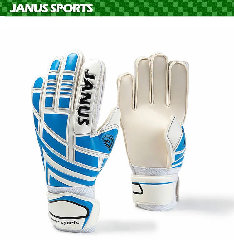 JANUS профессиональные футбольные Вратарские Перчатки взрослые вратарские перчатки детские уплотненный латекс мужские футбольные перчатки защита пальцев