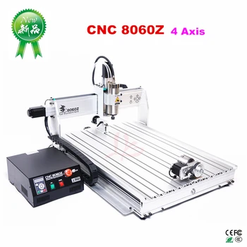 

8060Z-USB2.2KW CNC Router 2200W 3 4axis PVC ABS PCB Wood Aluminum Engraving machine with handweel