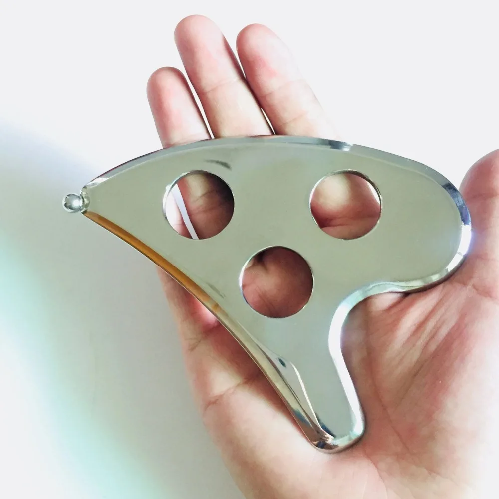 new Gua Sha Scraping Massage Tools Stainless Steel GuaSha Plate
