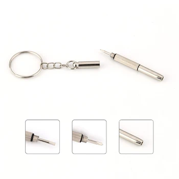 

Portable Multifunction Screwdriver Keychain Mini Utility Multi Tool Key Ring Home Outdoor Practical Combination Tool Screwdriver