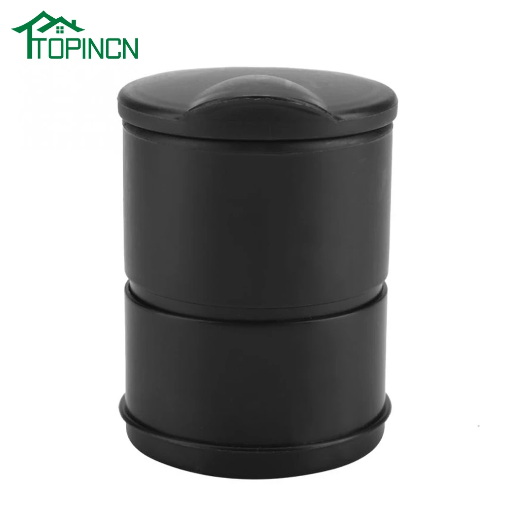 

Portable Auto Car Cigarette Ashtray Black Round LED Portable Car Ashtray Truck Auto Office Cigarette Ashtray Holder Box Case