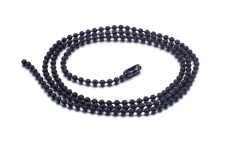 Золотистое, черное ожерелье из нержавеющей стали с цепочкой, женское, 2,4/3 мм, ширина, на заказ, Мини модное ювелирное изделие - Окраска металла: Black