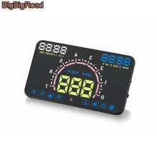 BigBigRoad Car HUD Head Up Display Windscreen Projector OBD2 EUOBD For Toyota Yaris Vios Camry Crown Fortuner SW4 Prius Previa