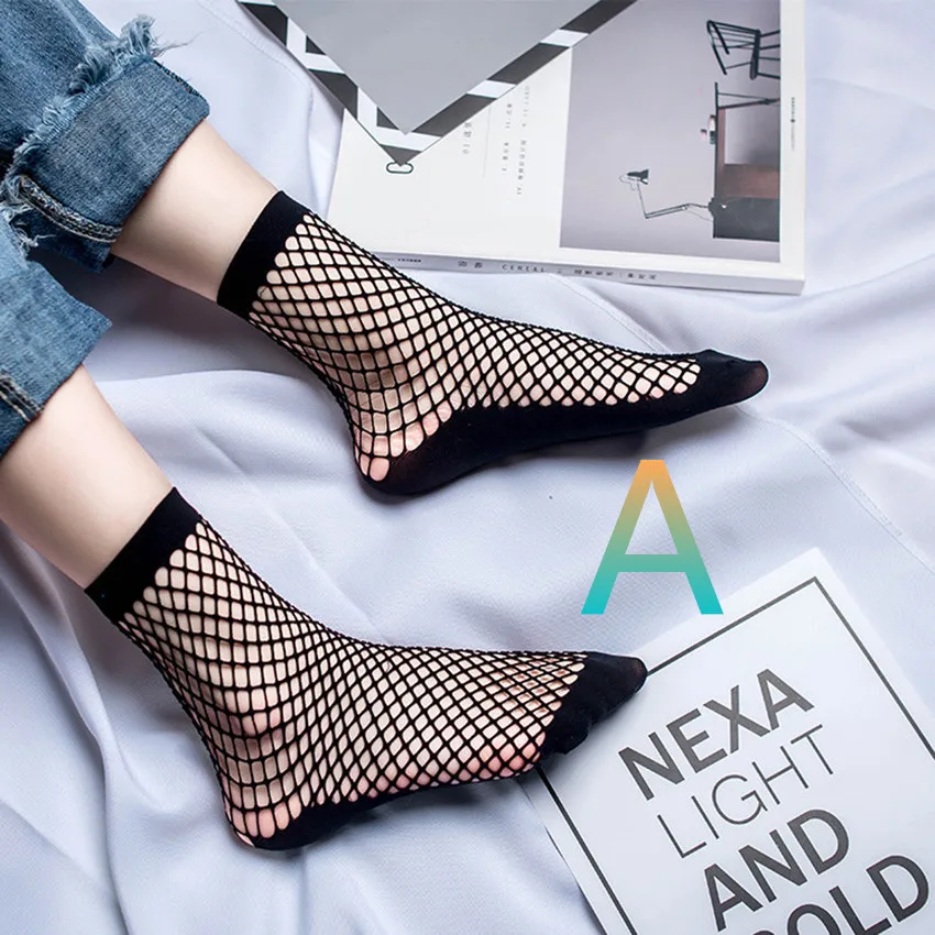 

Sunfree Socks Women Sexy Lace Fishnet Top-Ankle Short Socks Stylish Beautiful High Quality High Quality Funny Socks 45P