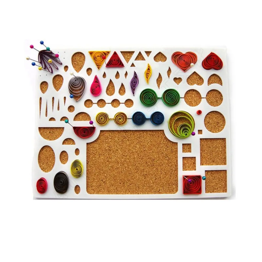 

HENGHOME 1Pcs Paper Quilling Template DIY Kit Papercraft Work Board Template Slotted Paper Craft DIY Tool 21cm * 18cm