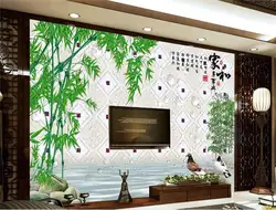 3d обои на заказ росписи нетканые фото все хорошее бамбуковые украшения живопись 3d настенные фрески обои для стен 3 D