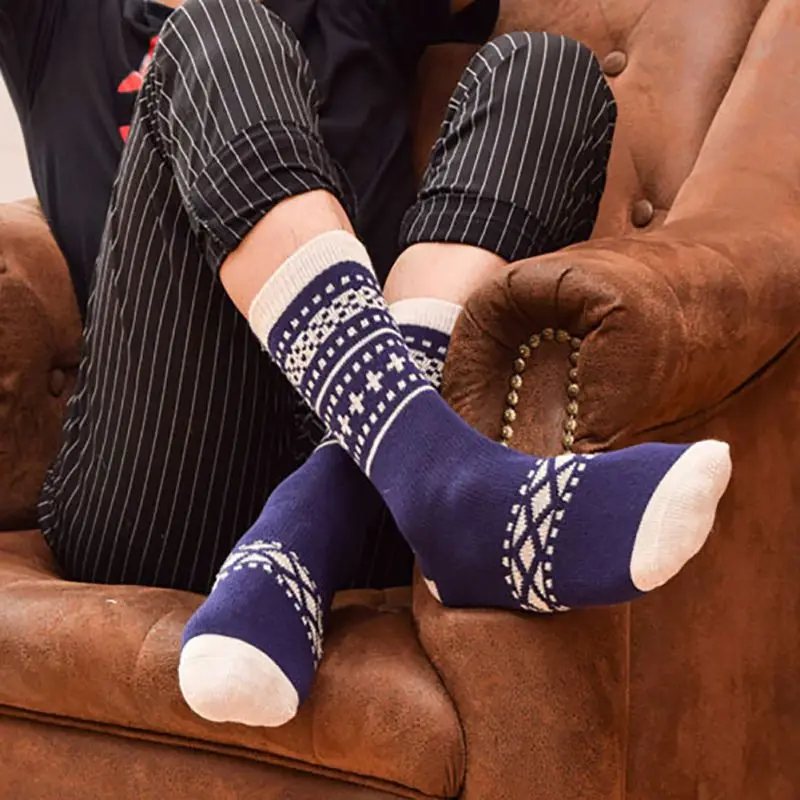 Buy 2 pairs Men Socks Autumn Winter Cotton Classic