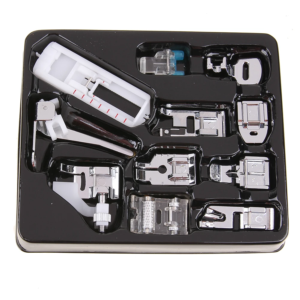 

11pcs/set Multi-function Domestic Sewing Machine Presser Foot Feet Sewing Accessories Sewing Embroidery Blind Stitch Foot Set
