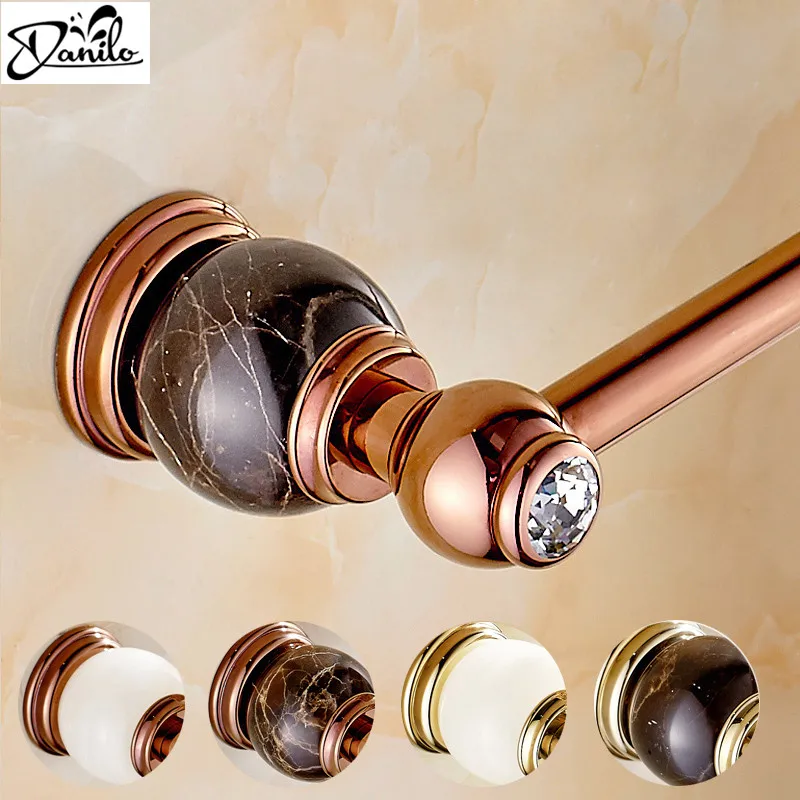 Ванная комната одно полотенце бар нефритовый латунный настенный держатель для