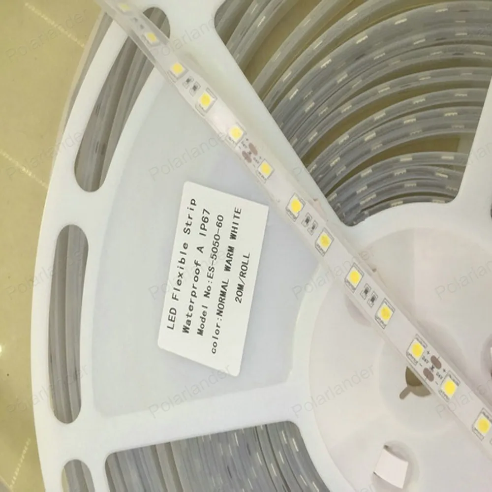 

casing IP65 LED Strip Light 5050 RGB 60 LED/M 20m waterproof Flexible 24vFlexible Strip LED Lamp Lighting