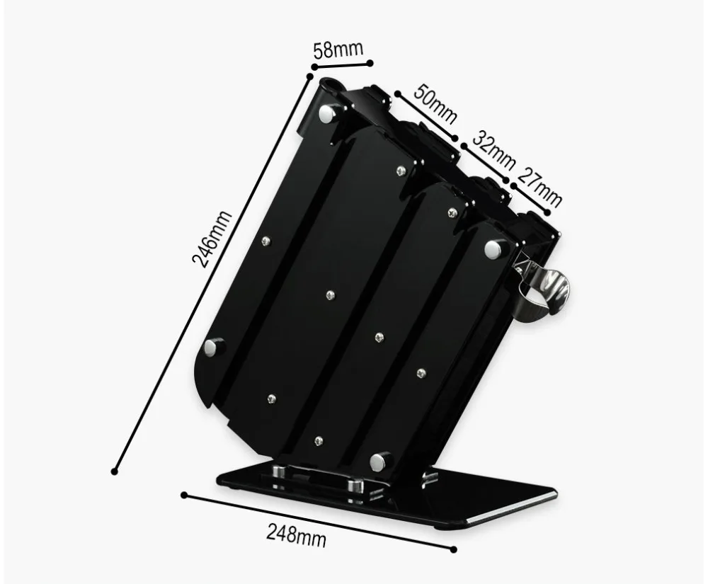 XYj кухонный нож держатель Блок для ножей из нержавеющей стали керамический нож акриловый кухонный нож подставка профессиональные ножи Набор блок