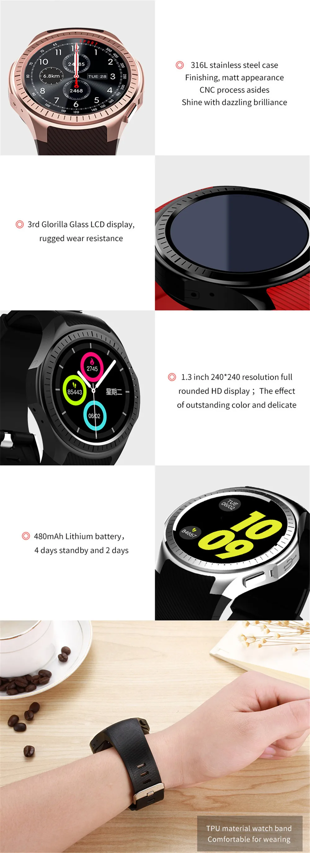 MODOSON Bluetooth Смарт часы Спортивные gps Smartwatch L1 для samsung huawei Xiaomi LG sony ios Apple iphone 6 7 8 X Plus XS MAX XR