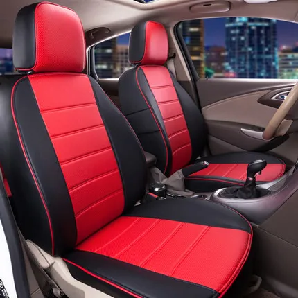 black x red Автомобильный чехол для сидений автомобиля, Стильный чехол для Honda Accord, чехлы для сидений автомобилей, подушка для сидений, поддержка, 2008 из искусственной кожи, защита для автомобиля - Название цвета: black x red