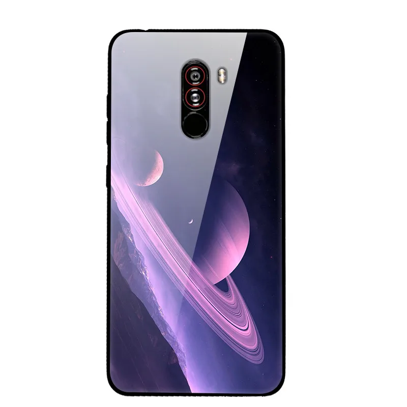 Чехол Poco F1 для Xiaomi Pocophone F1 6,18 чехол роскошный стеклянный Жесткий PC задняя крышка для Coque Xiaomi Pocophone F1 чехол TPU рамка F 1 - Цвет: as photo 34