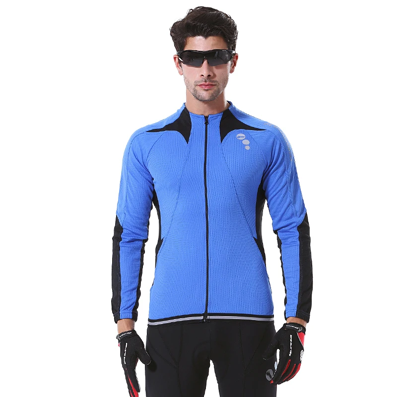 

2017 Autumn Cycling Jersey Suits Sets Long Sleeve Men Riding Coat jackets Warm Windproof cycling clothing coolmax breathable