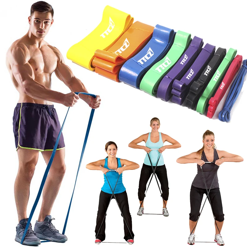 Fitness Resistance Bands 2.08M Latex Expander Cross Fit Loop Pilates