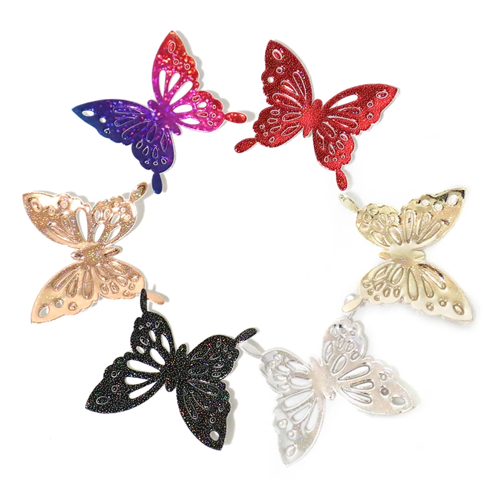 

David accessories 55x50m Butterfly Embroidery Patch Hair Accessories For Clothes Applique Sewing,DIY Materials,20Yc6247