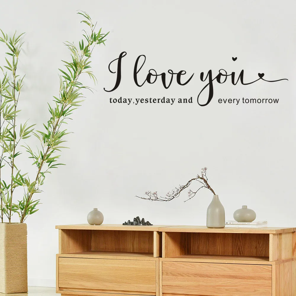 Наклейки для стен I LOVE YOU декоративные наклейки дома съемные самодельные
