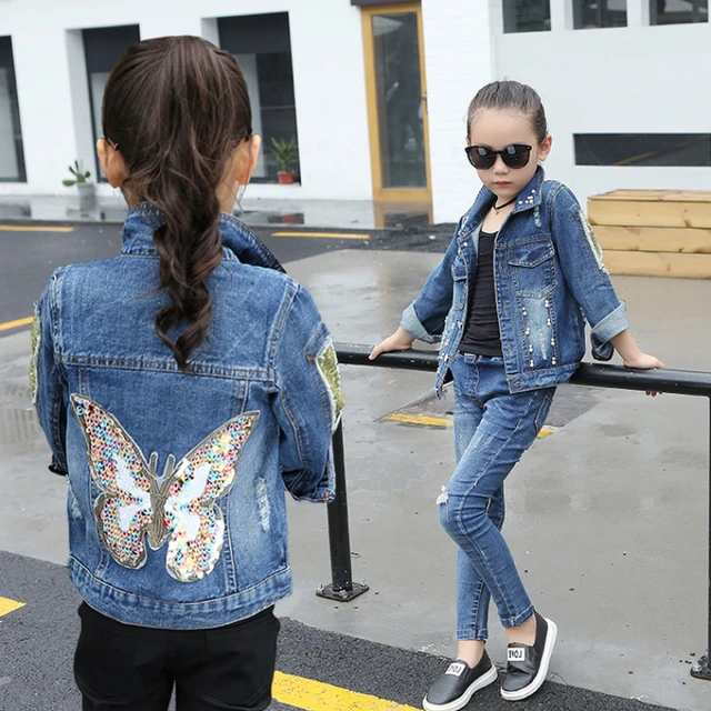 Kids Jacket Spring Printing Baby Girls Jeans Jacket Autumn Denim Jacket For  Baby Boys Coat Girls Outerwear Clothes 3 8 10 12 Years | Wish