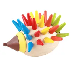Разноцветный Прекрасный Интересный Ёжик деревянные игрушки для детей нежный дизайн интеллект просвещение